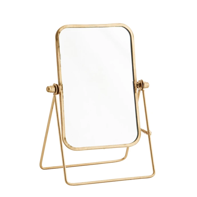 MADAM STOLTZ / Stolní zrcadlo v rámečku Gold