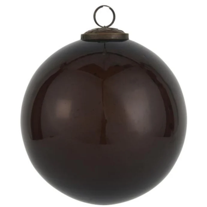 Ib Laursen / Vianočná ozdoba Pebbled Glass Bordeaux 9,5 cm