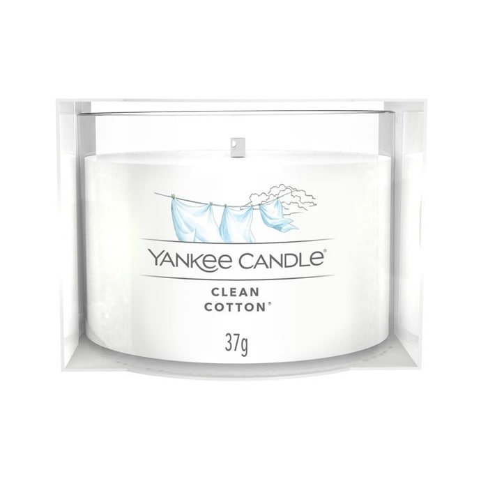 Yankee Candle / Votívna sviečka v skle Yankee Candle - Clean Cotton