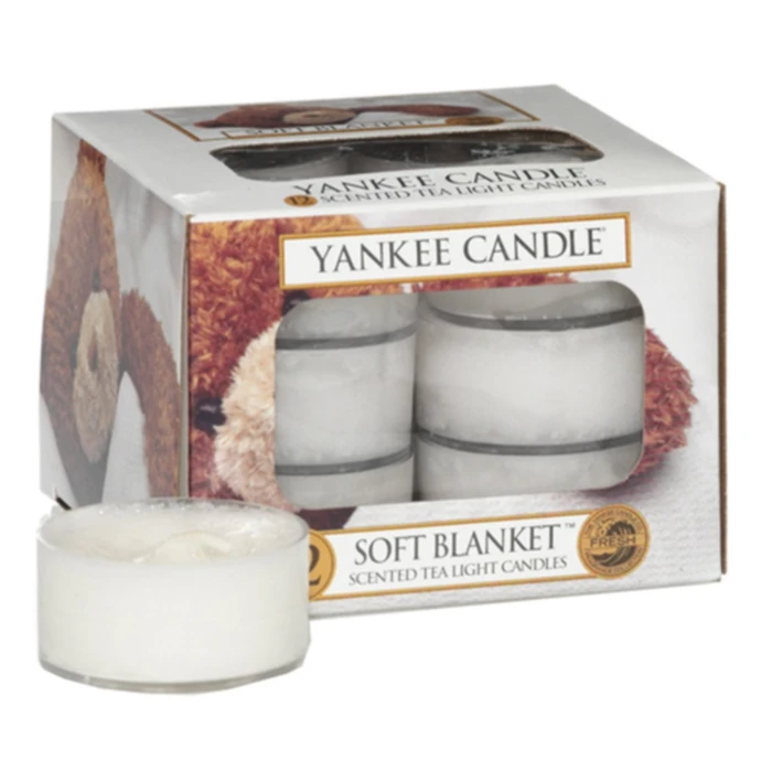 Yankee Candle / Čajové svíčky Yankee Candle 12 ks - Soft Blanket