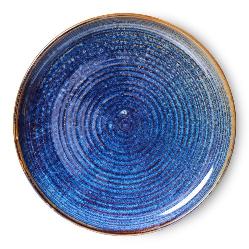 HK living / Keramický talíř Rustic Blue 26cm