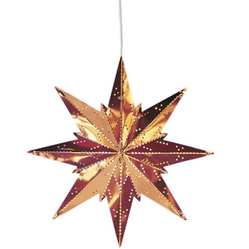 STAR TRADING / Plechová svietiaca hviezda Copper Mini