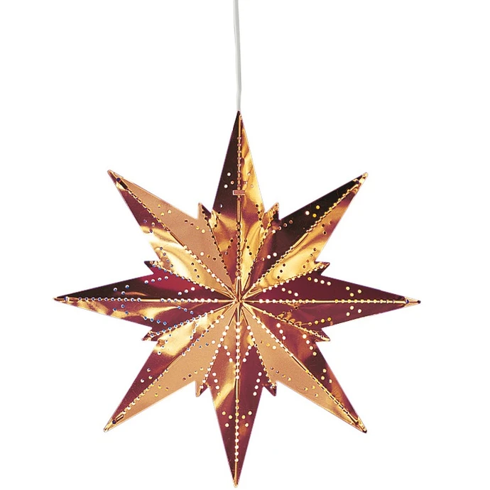 STAR TRADING / Plechová svítící hvězda Copper Mini