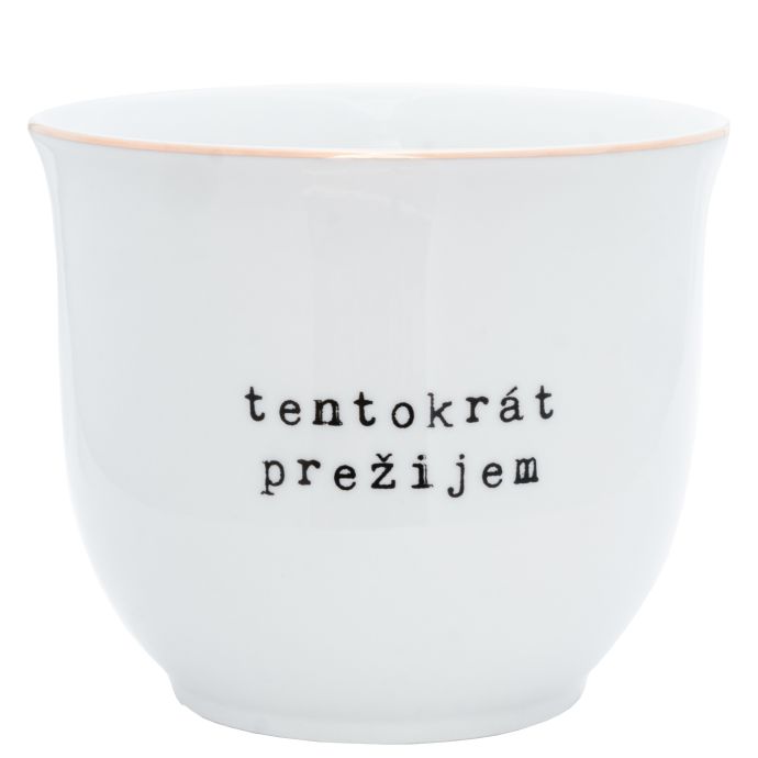 Bella Rose / Porcelánový obal na kvetináč Tentokrát prežijem 13 cm - SK