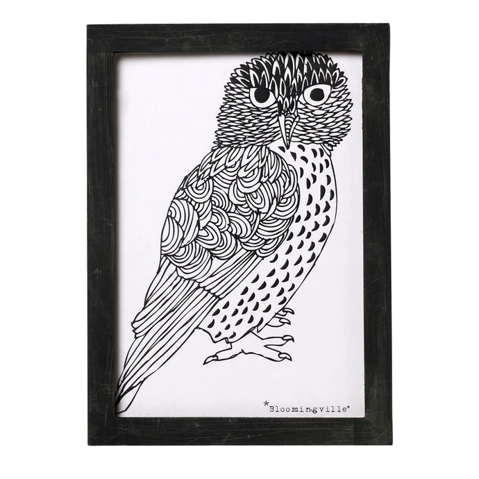 Bloomingville / Nástenný obrázok Owl