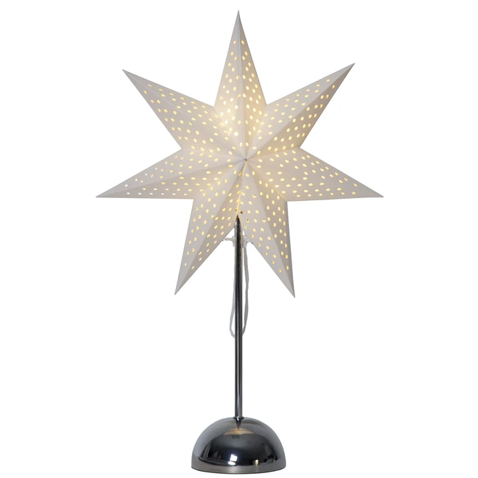 STAR TRADING / Svietiaca hviezda na stojane Lottie Chrome