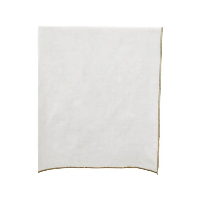 Chic Antique / Bavlněný běhoun Golden Edge White 150×45 cm