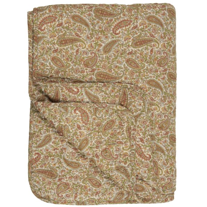 IB LAURSEN / Prešívaný prehoz Paisley Mustard 130x180 cm