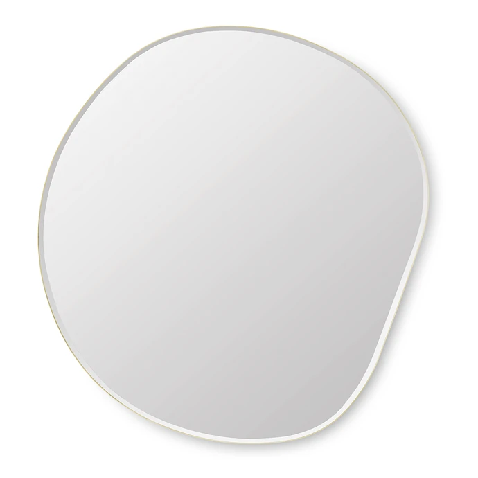 ferm LIVING / Dizajnové nástenné zrkadlo Pond Brass XL
