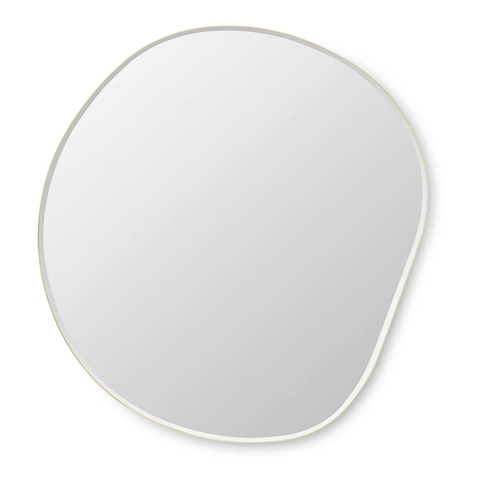 Ferm Living / Designové nástěnné zrcadlo Pond Brass XL
