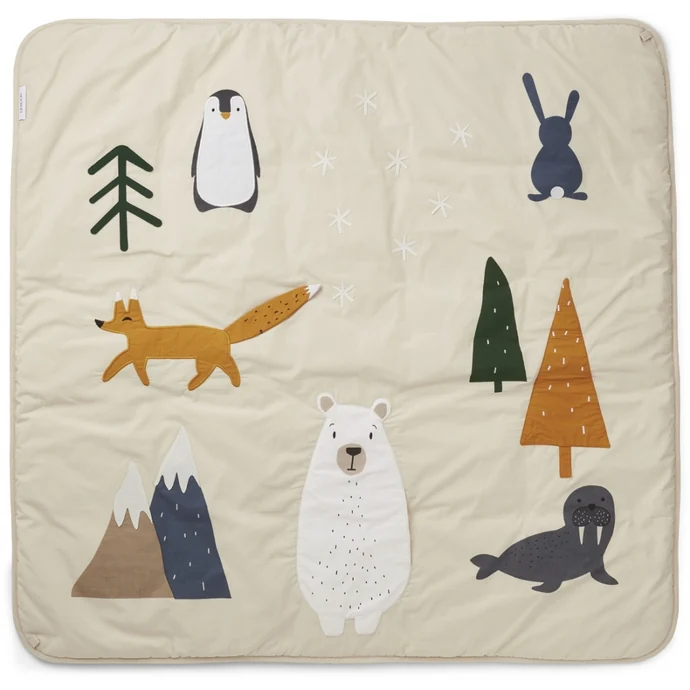 LIEWOOD / Hrací deka pro děti Glenn Arctic Mix - 110×110 cm