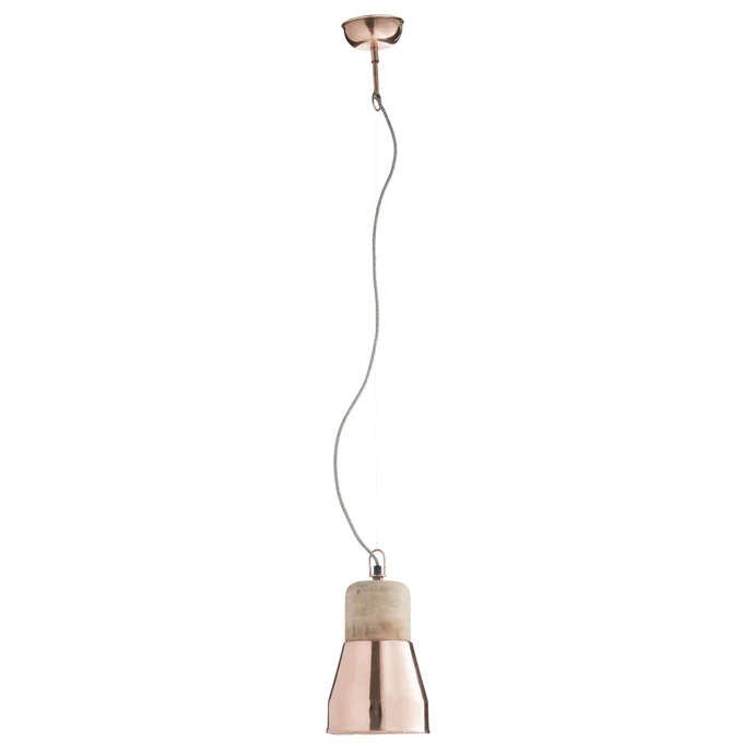 MADAM STOLTZ / Závesná lampa Copper/wood 16x27 cm