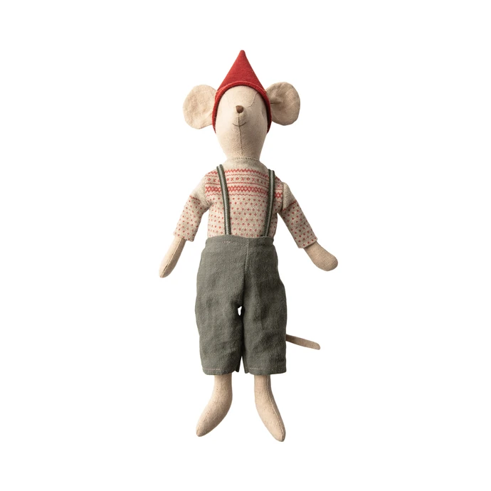 Maileg / Vianočný myšiak v oblečku Medium Boy