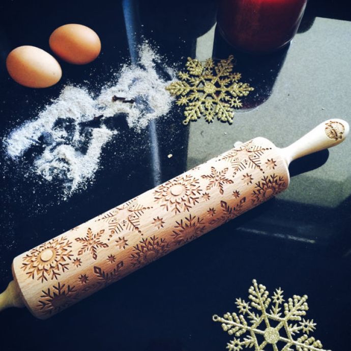 Goody Woody / Embosovaný váleček na těsto Snowflakes