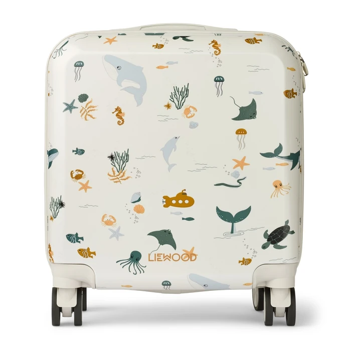 LIEWOOD / Detský kufrík na kolieskach Hollie Sea Creature/Sandy 38 l