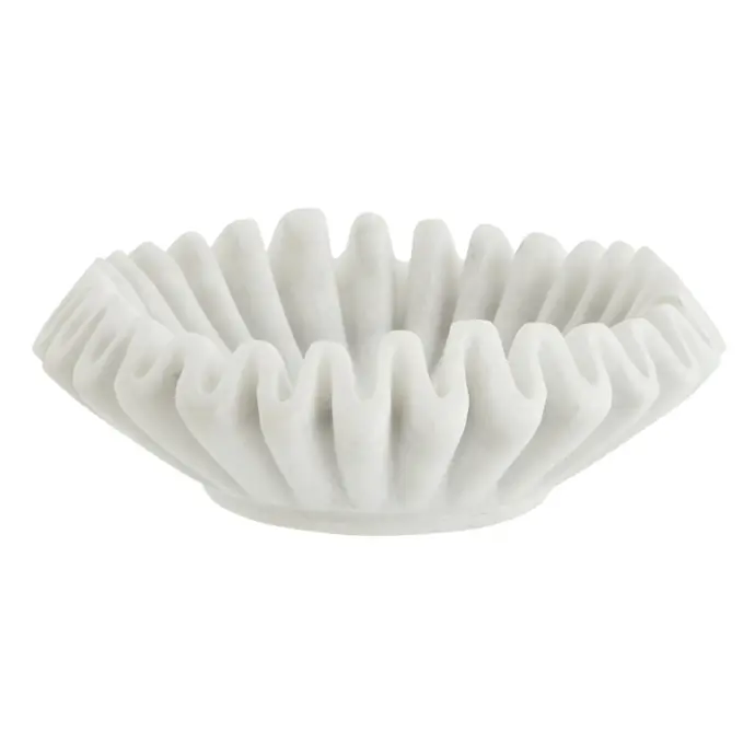 MADAM STOLTZ / Mramorová miska White Ø 18 cm