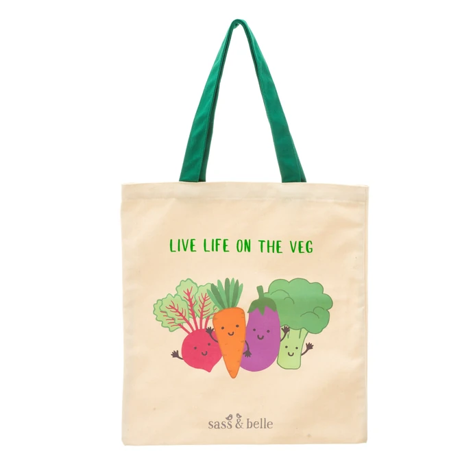 sass & belle / Plátěná taška Live Life On The Veggie