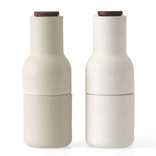 MENU / Mlýnek na sůl a pepř Bottle Ceramic Sand Walnut - set 2 ks