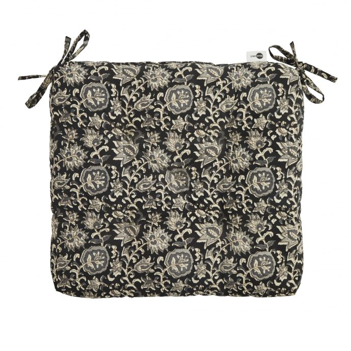 MADAM STOLTZ / Podsedák na židli Sand Flower Pattern 45x45 cm
