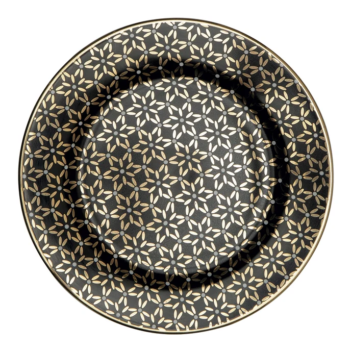 GREEN GATE / Porcelánový talířek Juno Gold 15 cm