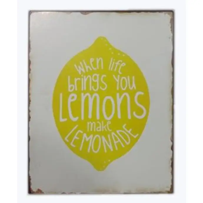 La finesse / Plechová ceduľa When life brings you lemons