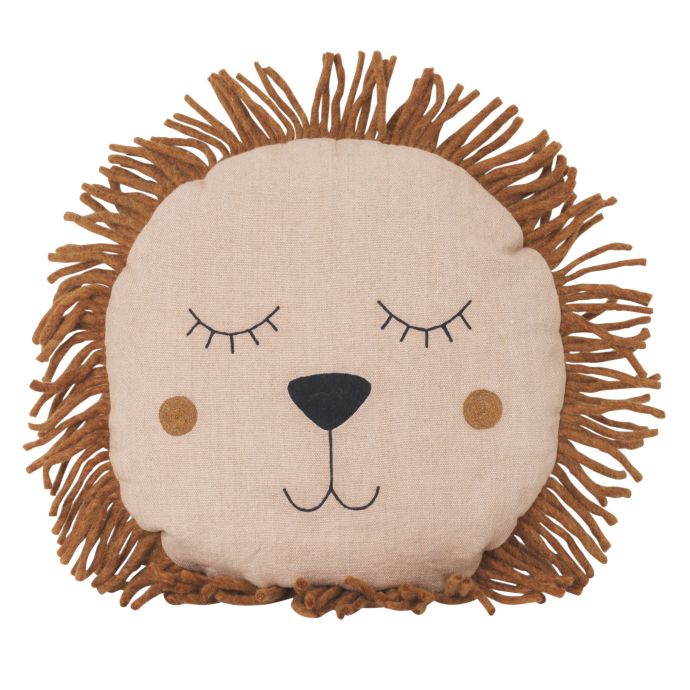 ferm LIVING / Detský vankúš Safari Lion Rose 35 cm