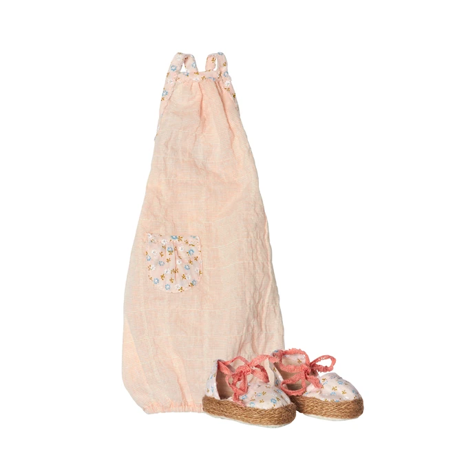 Maileg / Ružové šaty s topánkami - medium