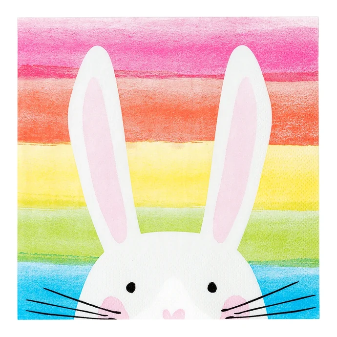 Talking Tables / Velikonoční ubrousky Hop Over The Rainbow Bunny