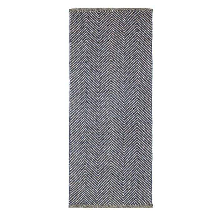 Hübsch / Bavlněný koberec Mellow Runner Blue 80x200 cm