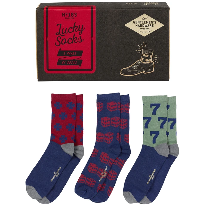 GENTLEMEN'S HARDWARE / Sada bavlnených ponožiek pre šťastie Lucky Socks