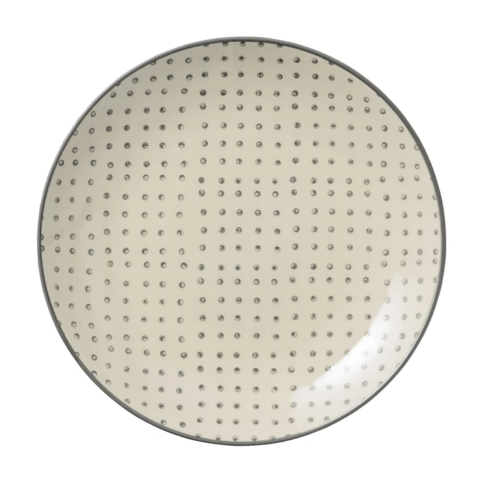 Bloomingville / Keramický tanier Carla Grey Dot 20 cm