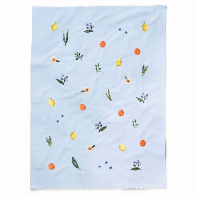 Rifle Paper Co. / Bavlnená utierka Fruit Stand Embroidered