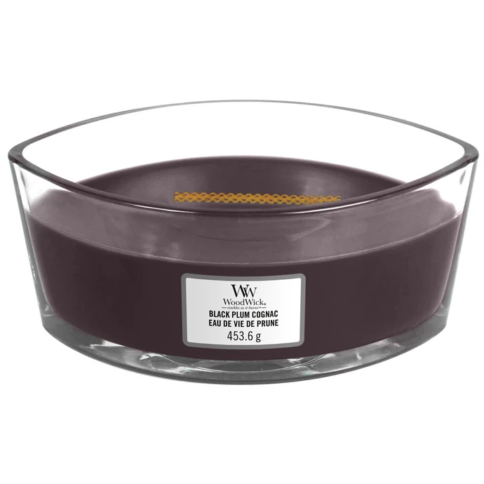 WoodWick / Vonná sviečka WoodWick - Black Plum Cognac 454g