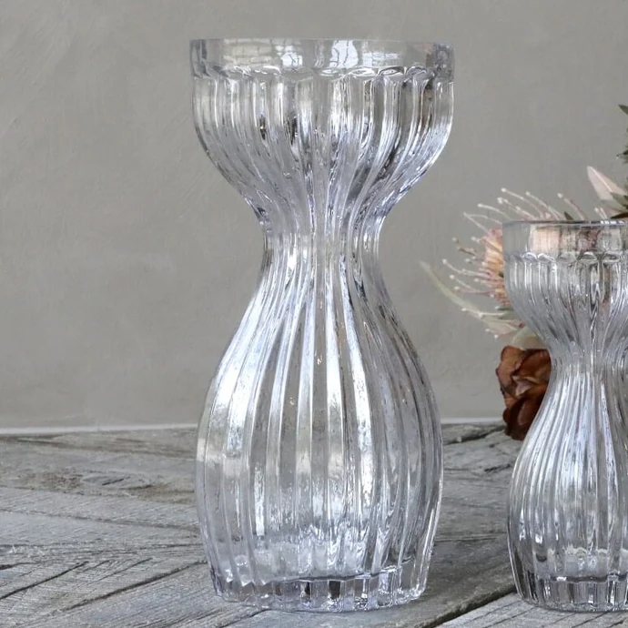 Chic Antique / Sklenená váza Amaryllis Grooves 26 cm