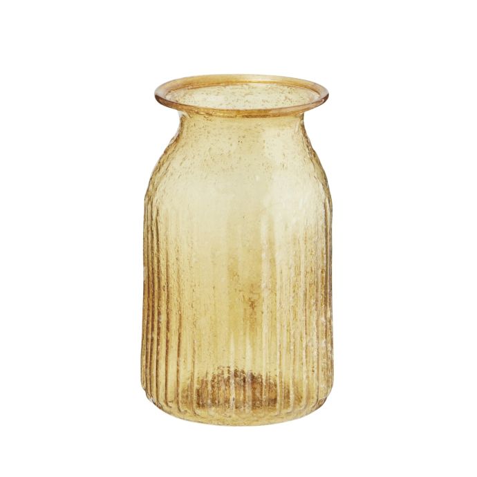 MADAM STOLTZ / Váza z recyklovaného skla Yellow 13 cm