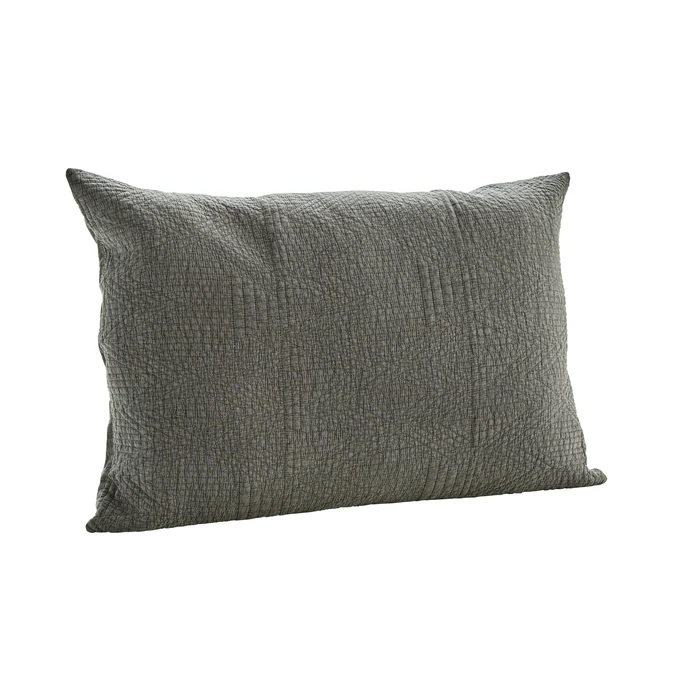 MADAM STOLTZ / Obliečka na vankúš Quilted Cushion Charcoal