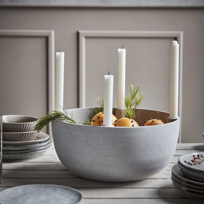 Adventní svícen Marb Grey Polystone 35 cm