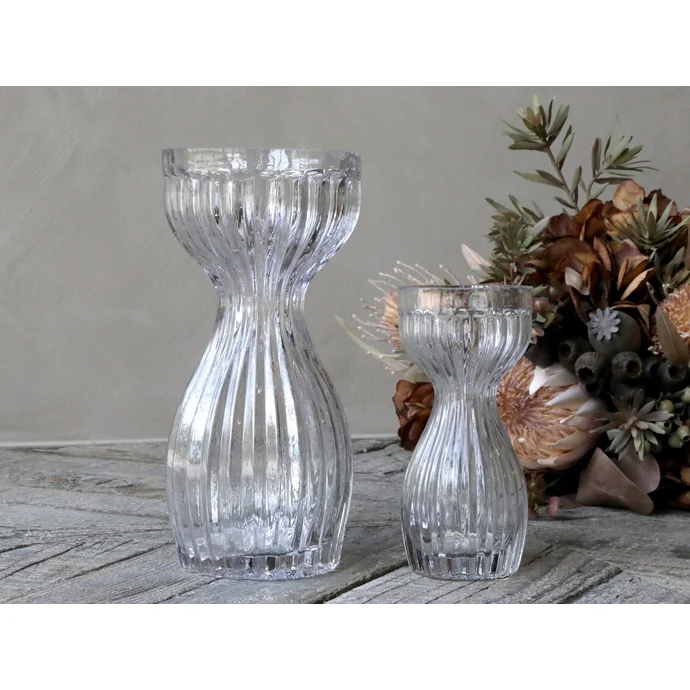Skleněná váza Amaryllis Grooves 18 cm