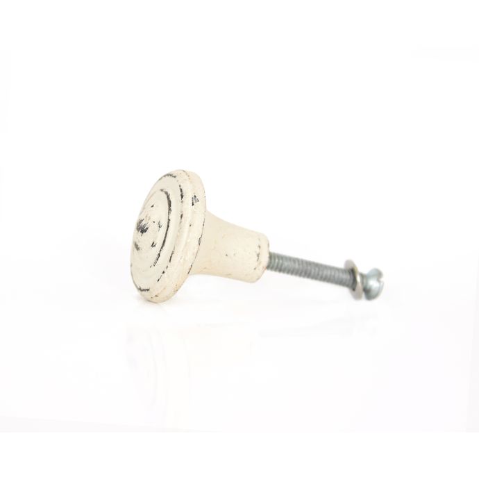 Kovová úchytka Antik white 3,5cm