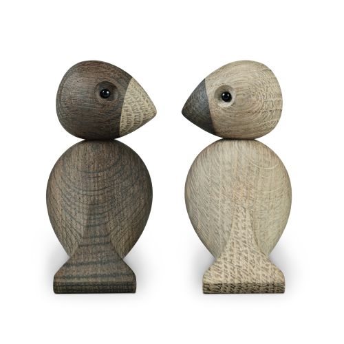 Dřevění ptáčci Lovebirds Oak Wood - set 2 ks