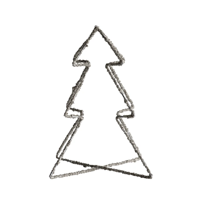 Vánoční dekorace Christmas Tree Silver Glitter 18 cm