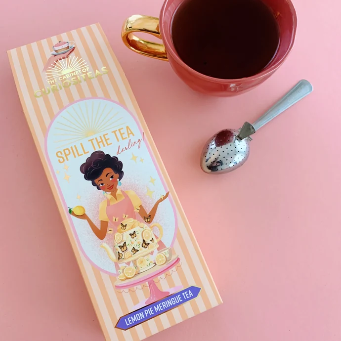 Ochucený černý čaj Lemon Pie Meringue Tea 70 g + sítko