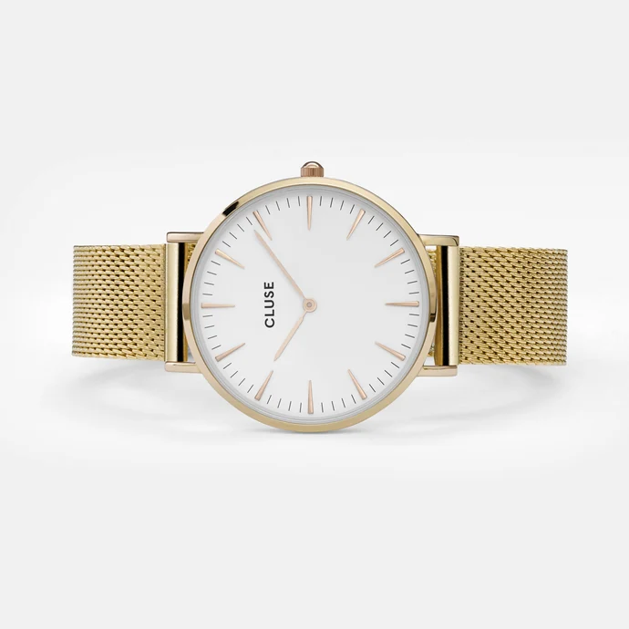 Hodinky Cluse La Bohéme Mesh Gold/white