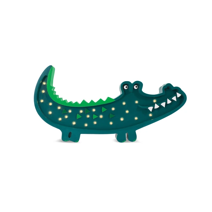 Dětská LED lampička Crocodile Green