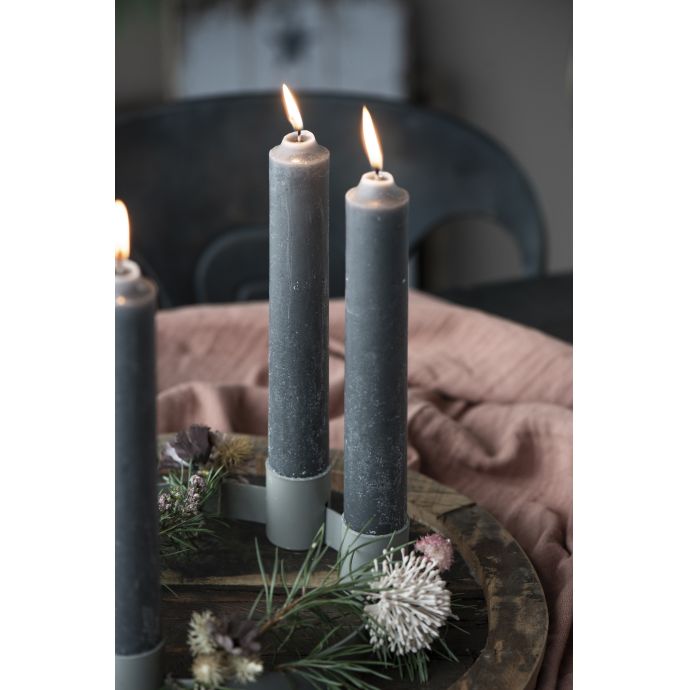 Vysoká svíčka Rustic Grey 18 cm