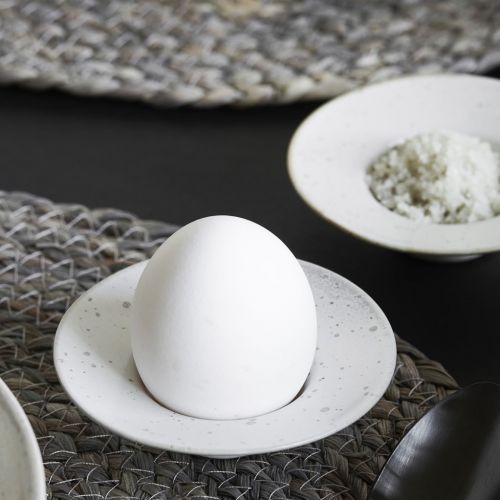 Keramický stojánek na vejce Pion Grey/ White - set 4 ks