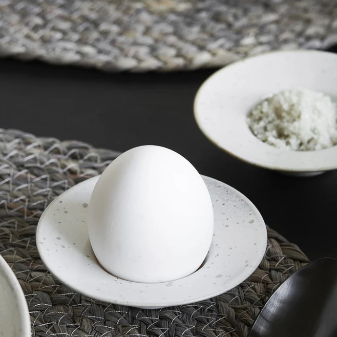 Keramický stojánek na vejce Pion Grey/ White - set 4 ks