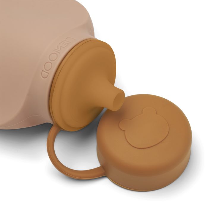 Dětská lahev na smoothie Silvia Mustard/Dark Rose - Set 2 ks