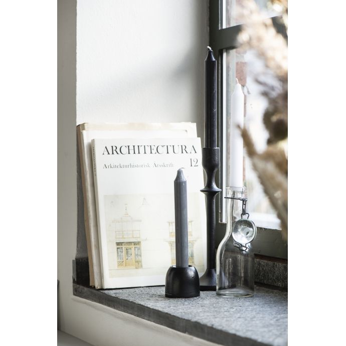 Vysoká svíčka Rustic White 18cm - set 3ks