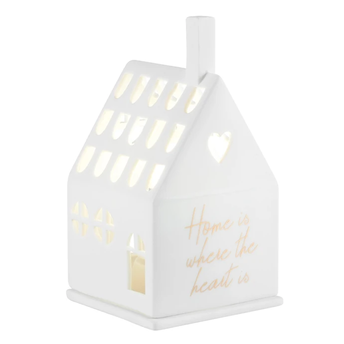 Porcelánový svícen domeček Home is